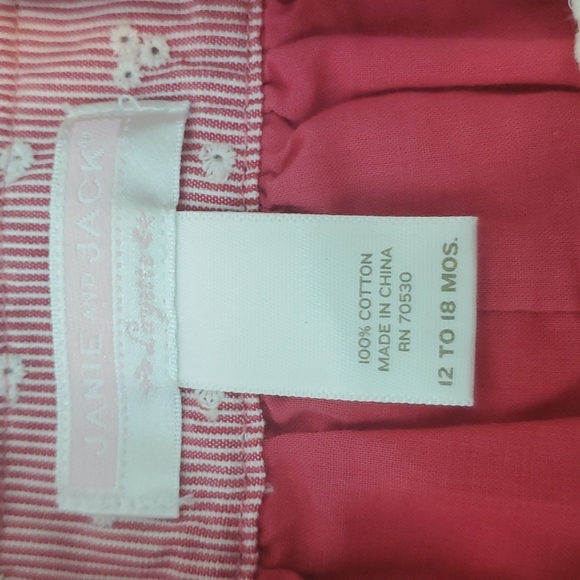 Janie and Jack embroidered red and white romper size 12-18 months. - Picture 2 of 6